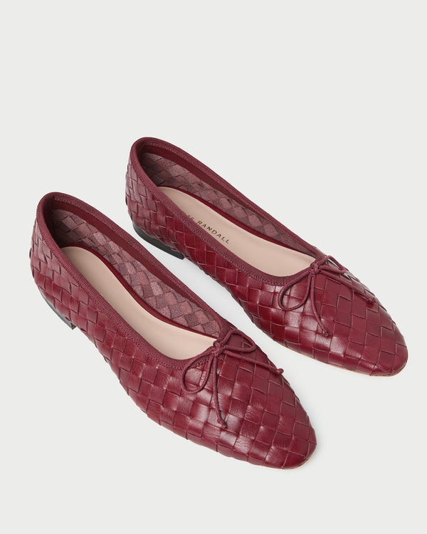 Loeffler Randall Landry Wine Woven Ballet Flat