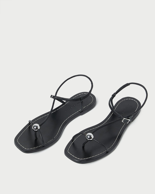 Loeffler Randall Lara Black Leather Sandal