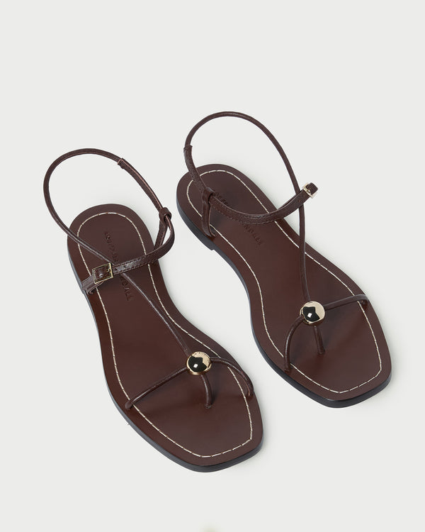 Loeffler Randall Lara Espresso Leather Sandal