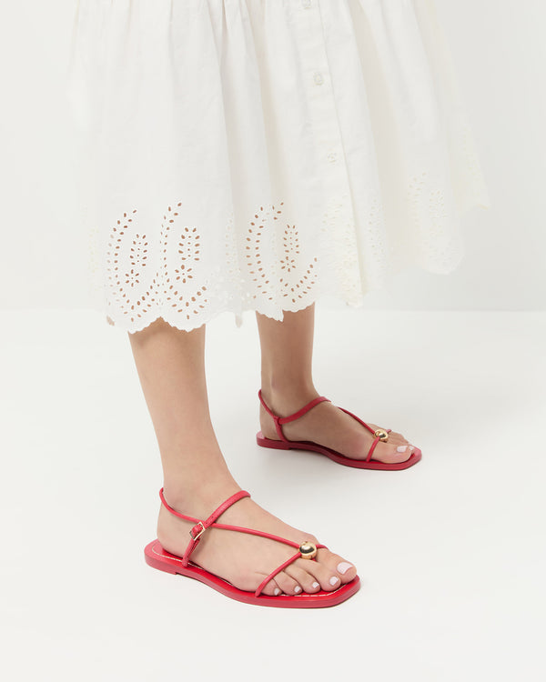 Loeffler Randall Lara Red Leather Sandal