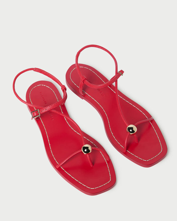 Loeffler Randall Lara Red Leather Sandal