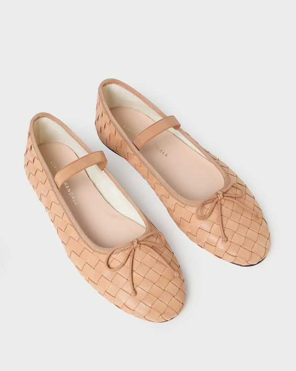 Loeffler Randall Leonie Honey Woven Ballet Flat