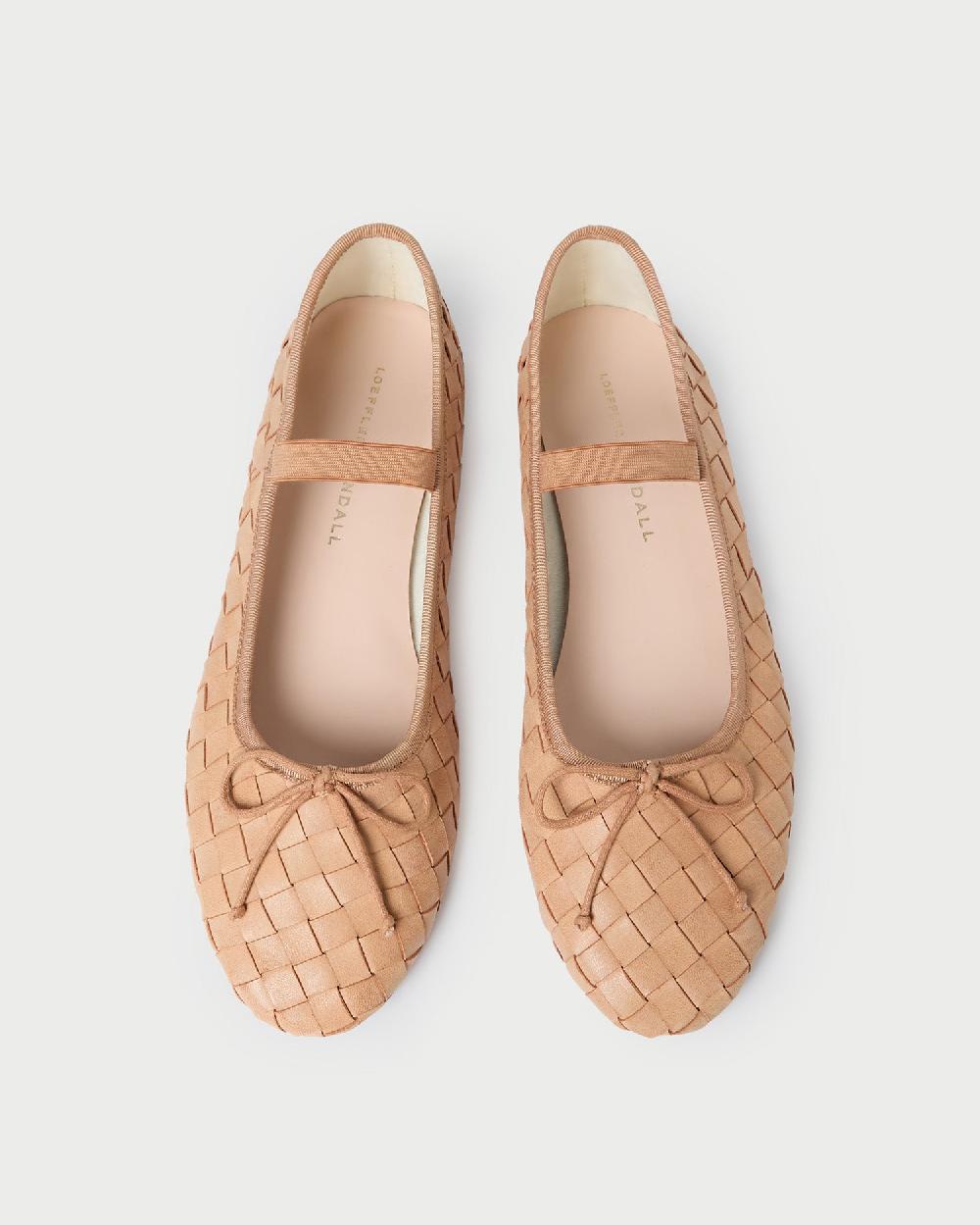 loeffler randall Leonie Honey Woven Ballet Flat