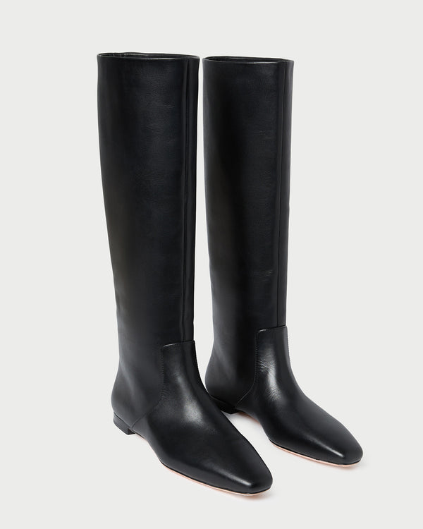 Loeffler Randall Lillian Black Leather Tall Boot