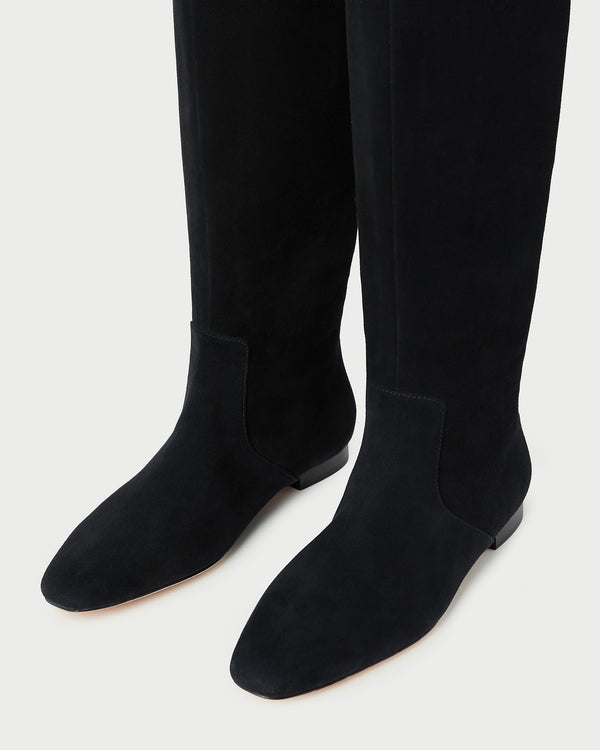 Loeffler Randall Lillian Black Suede Tall Boot