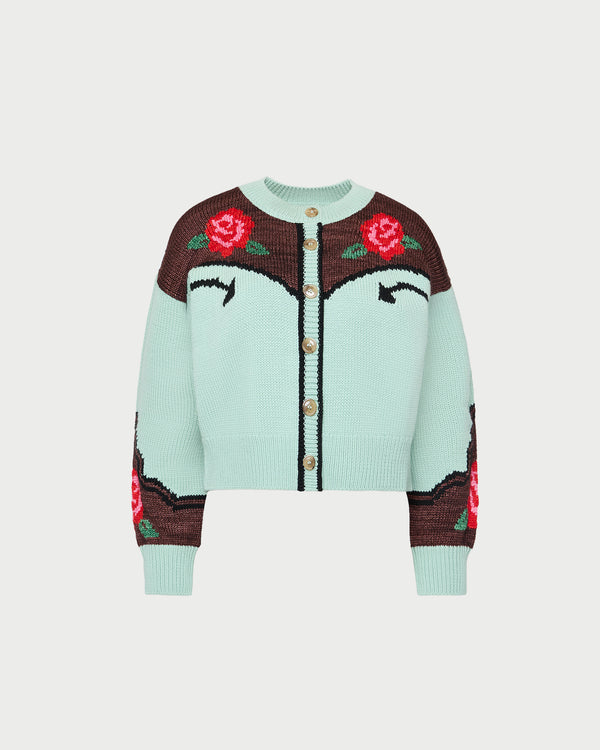 Loeffler Randall Linda Intarsia Cardigan