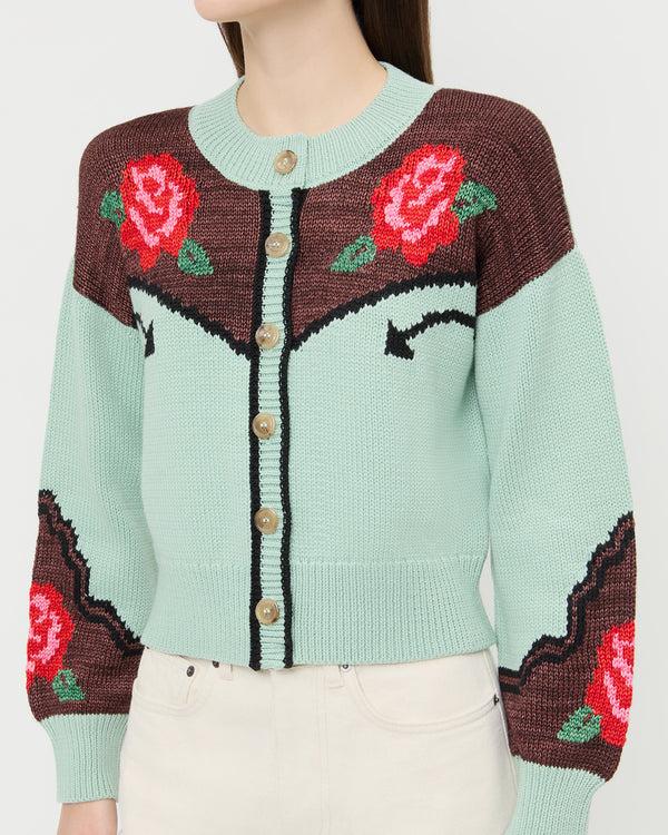 Loeffler Randall Linda Intarsia Cardigan