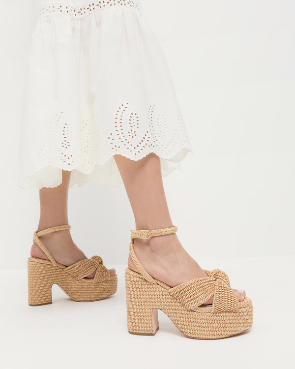 Loeffler Randall Liza Natural Platform Sandal
