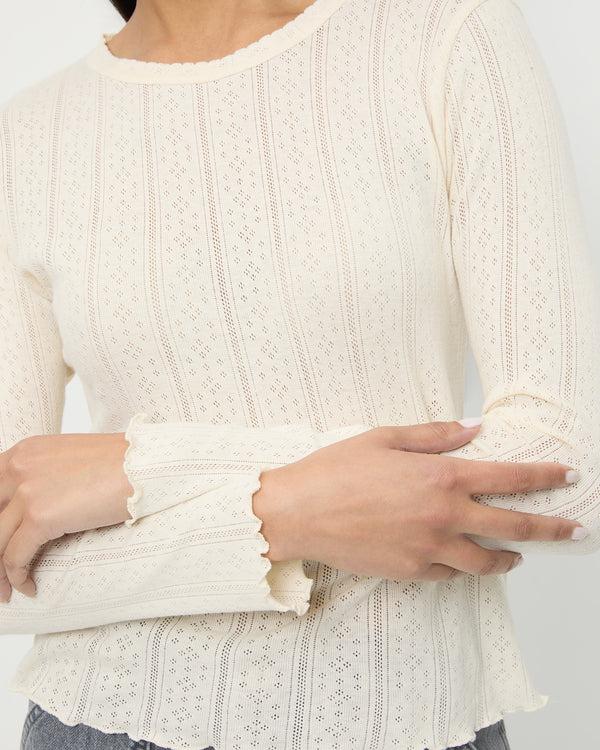 Loeffler Randall Lolo Pointelle Long−Sleeve Tee