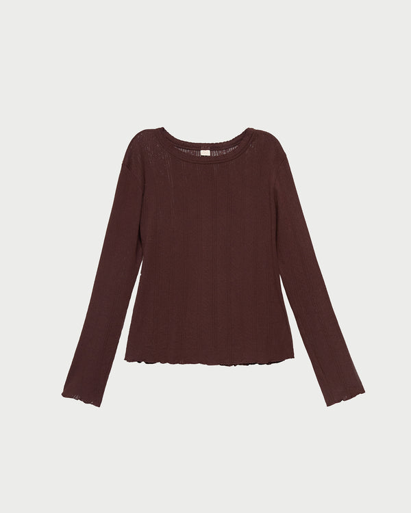 Loeffler Randall Lolo Pointelle Long−Sleeve Tee