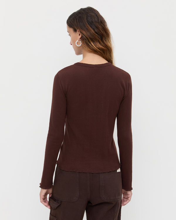 Loeffler Randall Lolo Pointelle Long−Sleeve Tee