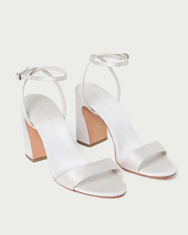 Loeffler Randall Malia Cream Curved−Heel Sandal
