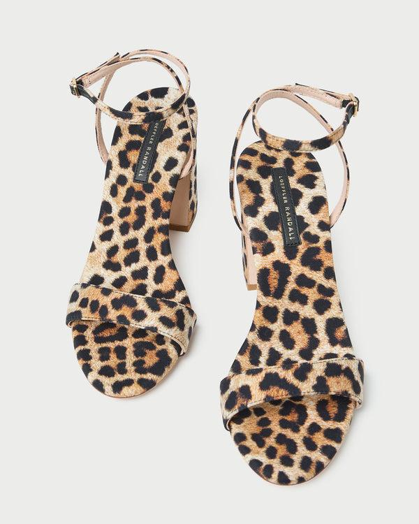 Loeffler Randall Malia Leopard Curved−Heel Sandal