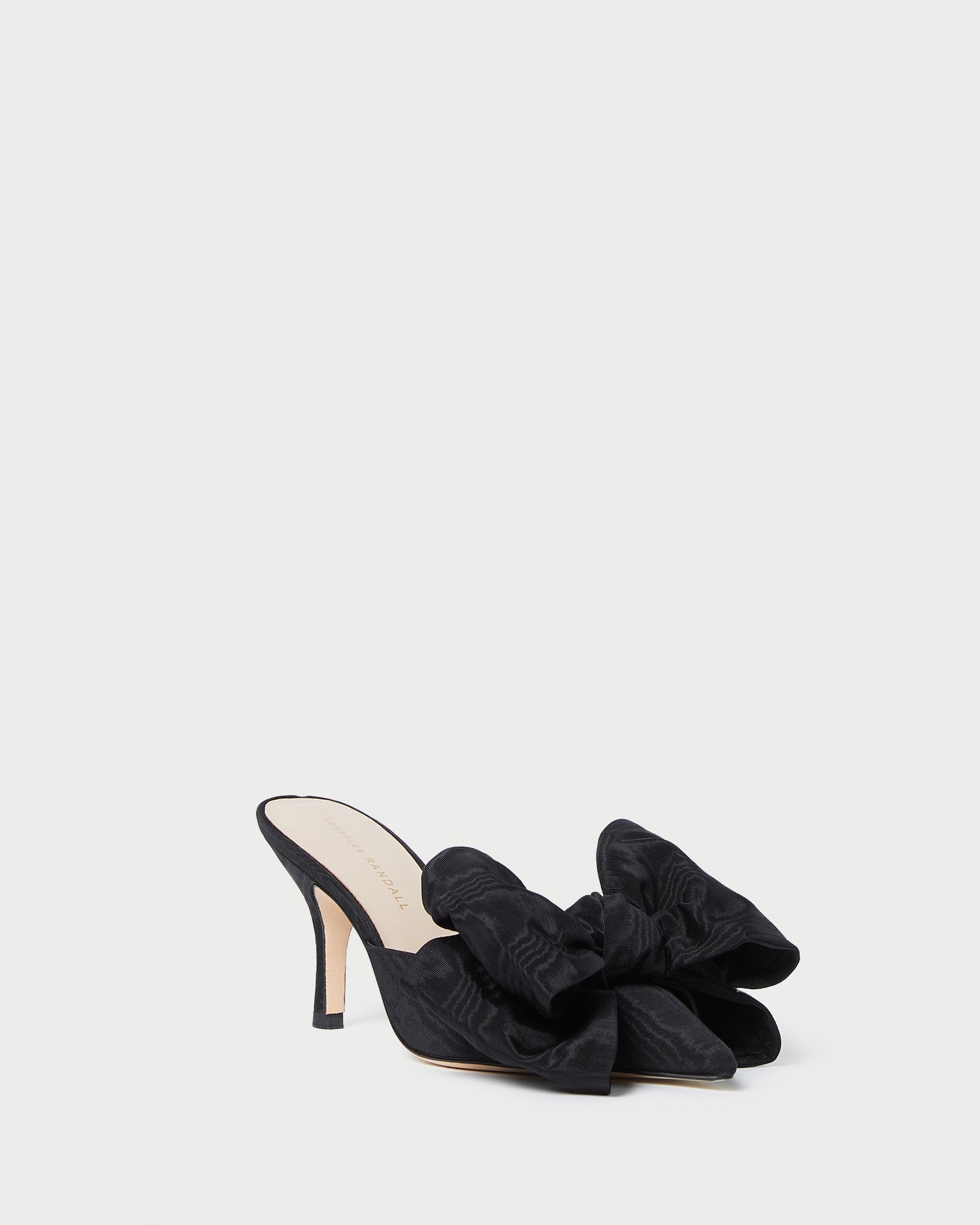 loeffler randall Margot Black Moiré Bow Mule