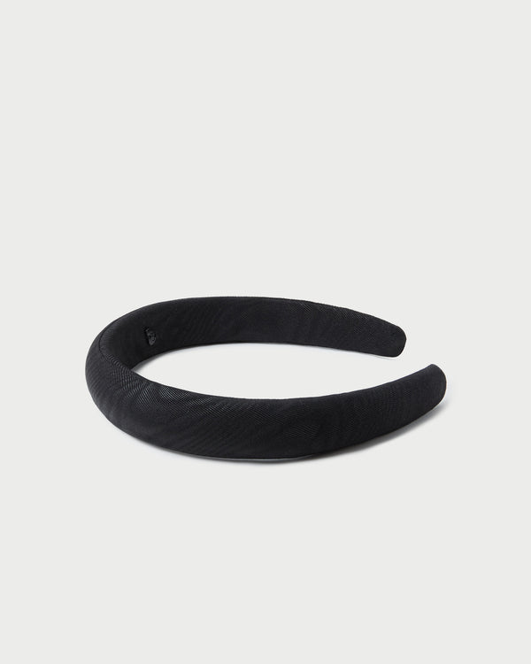 Loeffler Randall Marina Black Moiré Puffy Headband