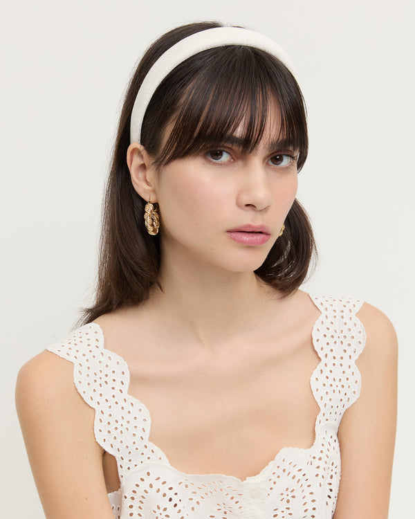 Loeffler Randall Marina Cream Puffy Headband