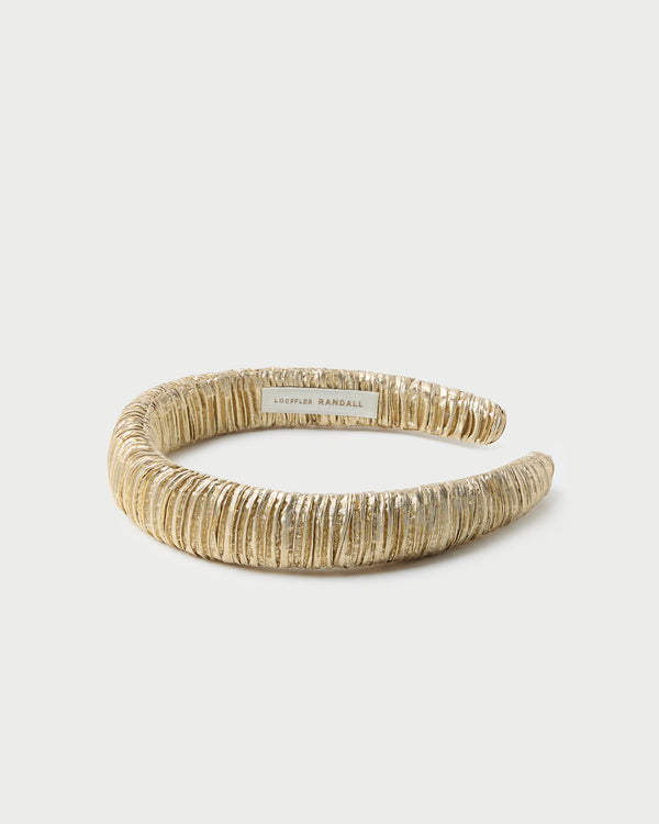 Loeffler Randall Marina Gold Puffy Headband