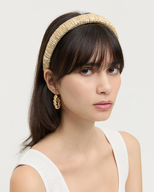 Loeffler Randall Marina Gold Puffy Headband