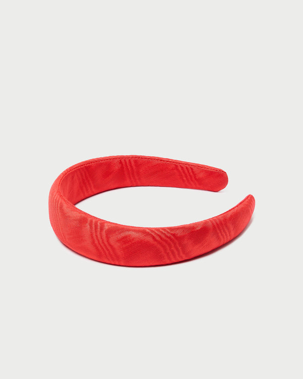 Loeffler Randall Marina Red Moiré Puffy Headband