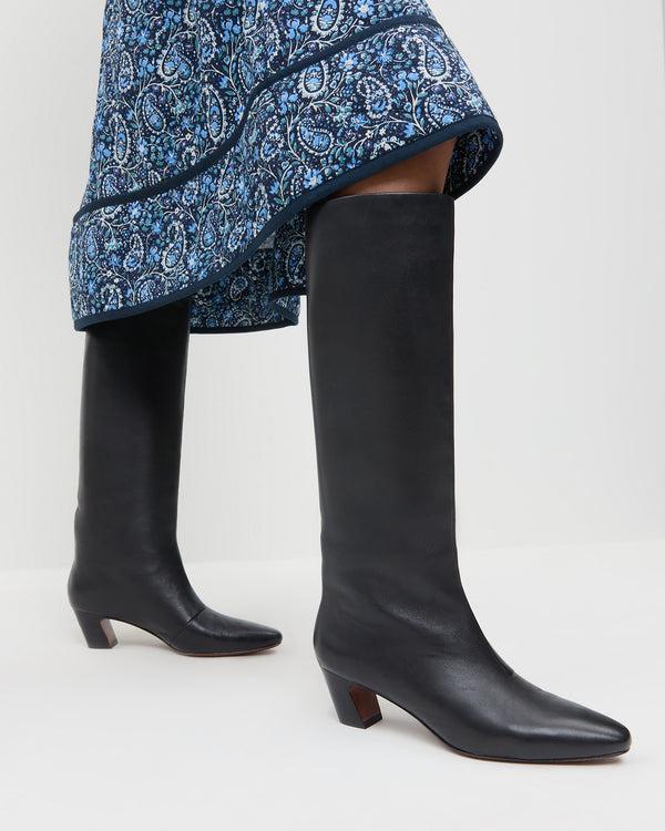 Loeffler Randall Marley Black Leather Tall Boot