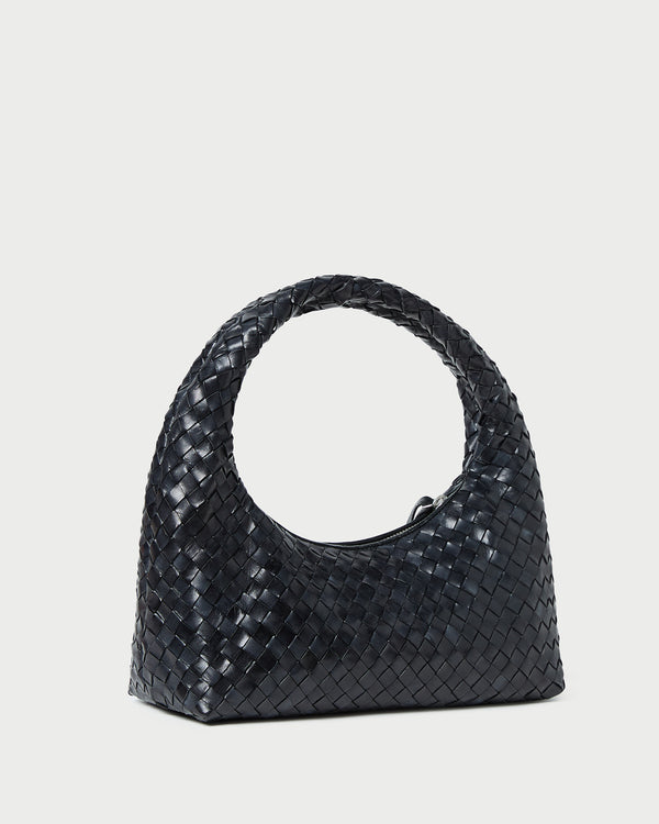 Loeffler Randall Mercer Black Woven Shoulder Bag