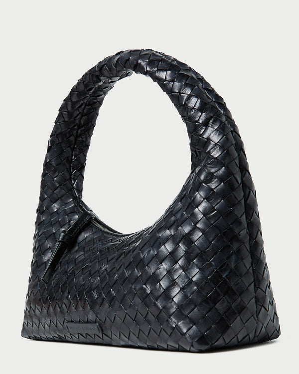 Loeffler Randall Mercer Black Woven Shoulder Bag