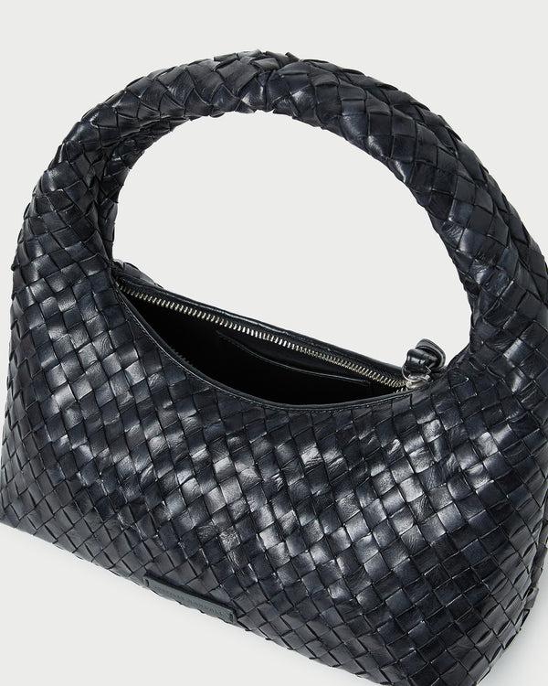 Loeffler Randall Mercer Black Woven Shoulder Bag