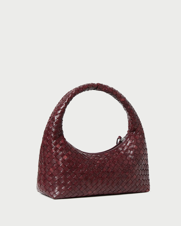 Loeffler Randall Mercer Maroon Woven Shoulder Bag