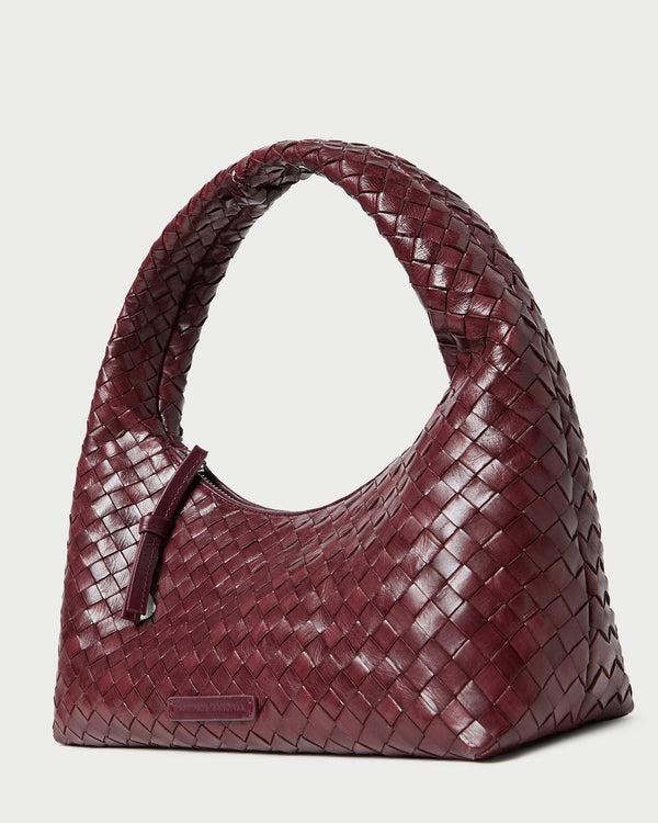 Loeffler Randall Mercer Maroon Woven Shoulder Bag