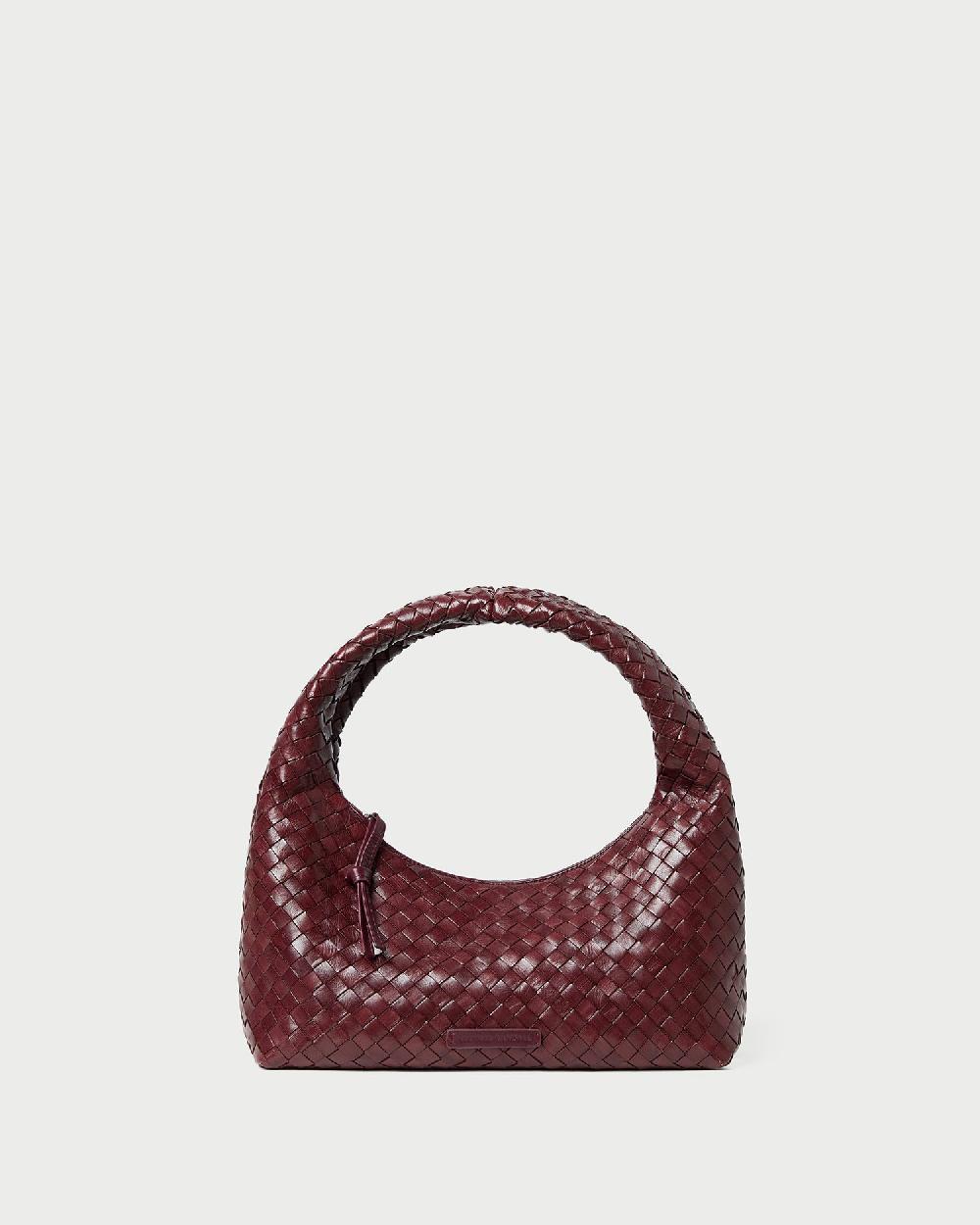 loeffler randall Mercer Maroon Woven Shoulder Bag