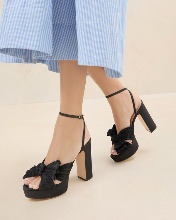 Loeffler Randall Natalia Black Platform Bow Heel