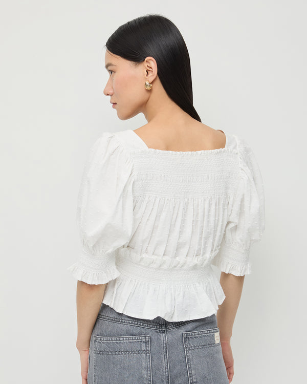 Loeffler Randall Nicola Smocked Blouse