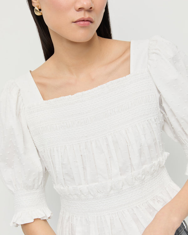 Loeffler Randall Nicola Smocked Blouse