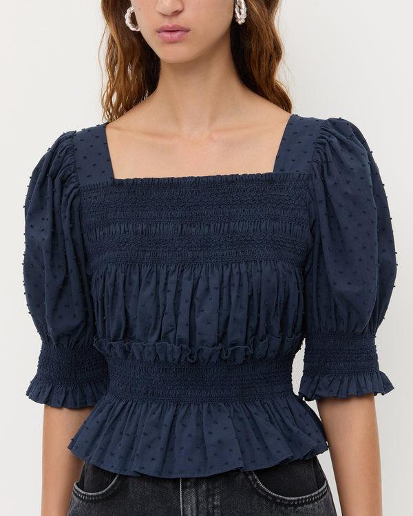 Loeffler Randall Nicola Smocked Blouse