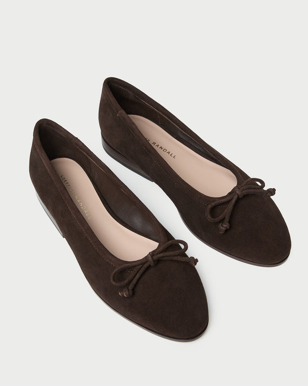 Loeffler Randall Noelle Brown Suede Ballet Flat