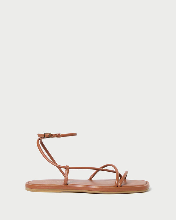 Loeffler Randall Noor Timber Leather Flat Sandal