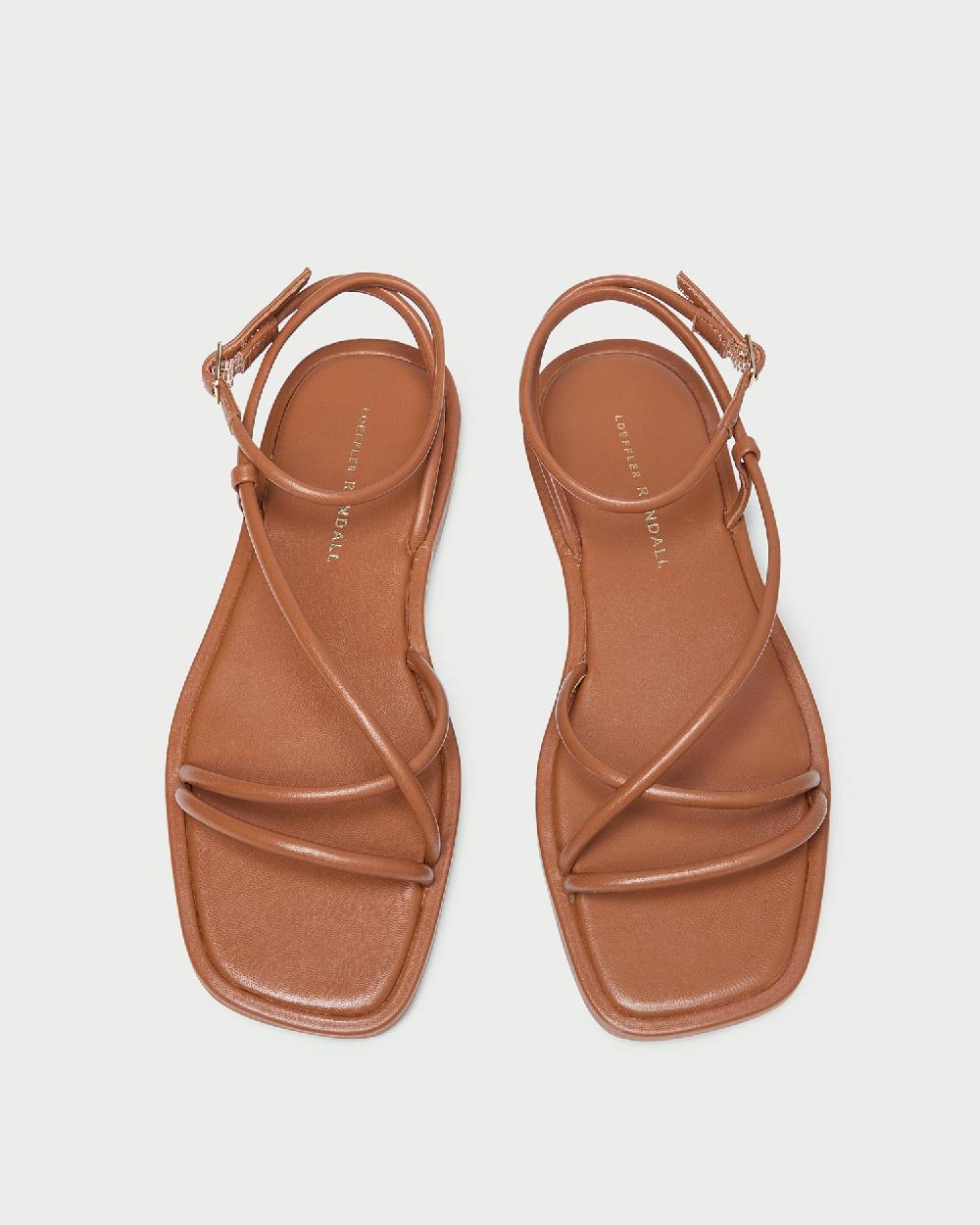 loeffler randall Noor Timber Leather Flat Sandal
