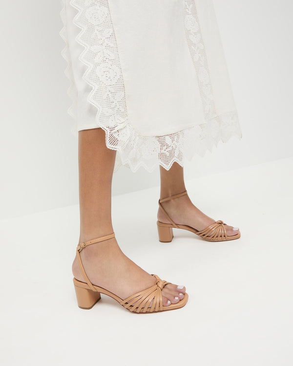 Loeffler Randall Olivia Dune Knot Mid−Heel Sandal