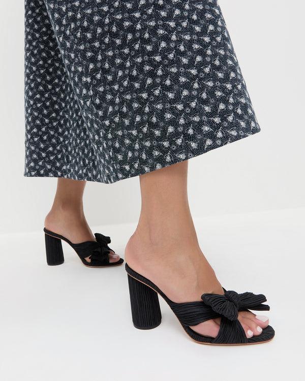 Loeffler Randall Penny Black Pleated Bow Heel