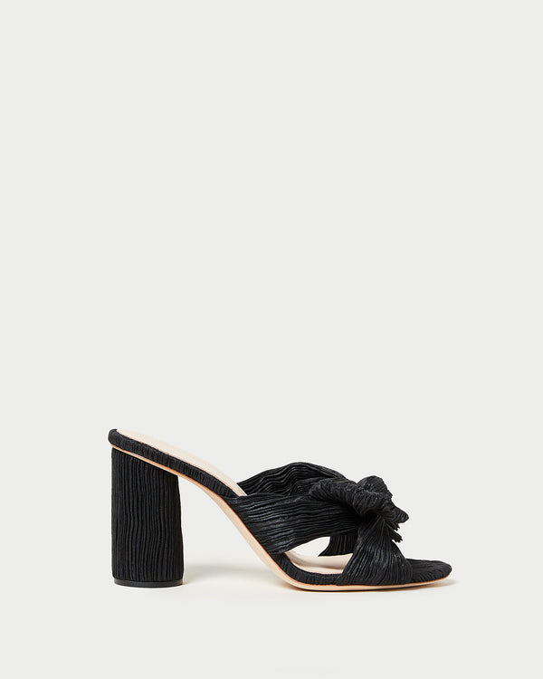 Loeffler Randall Penny Black Pleated Bow Heel