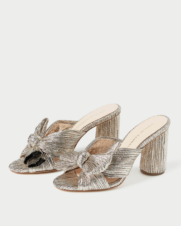 Loeffler Randall Penny Champagne Pleated Bow Heel
