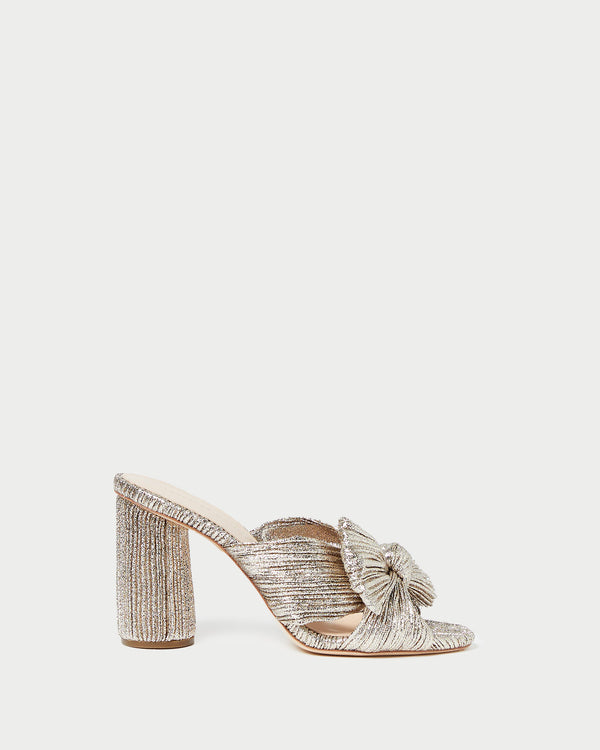 Loeffler Randall Penny Champagne Pleated Bow Heel