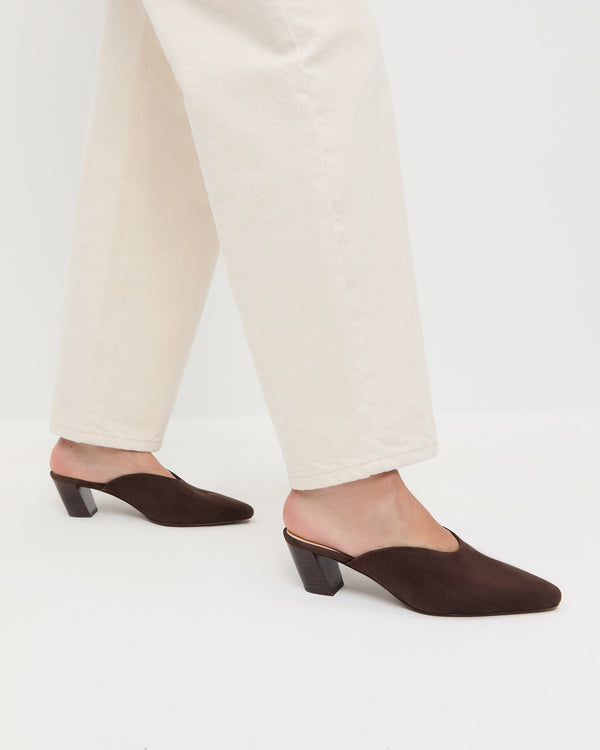 Loeffler Randall Perry Brown Suede Mule