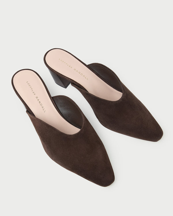 Loeffler Randall Perry Brown Suede Mule