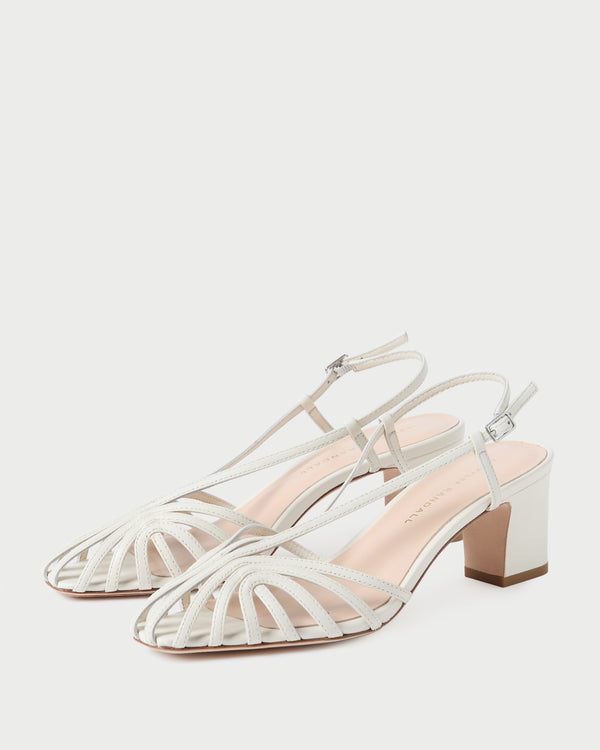 Loeffler Randall Priscilla Cream Heeled Sandal