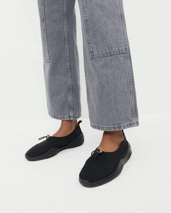 Loeffler Randall Raina Black Mesh Flat