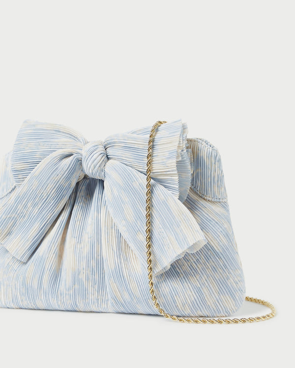 Loeffler Randall Rayne Blue Floral Bow Clutch