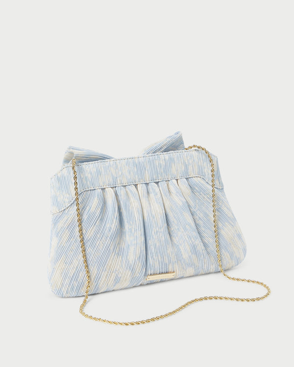 Loeffler Randall Rayne Blue Floral Bow Clutch