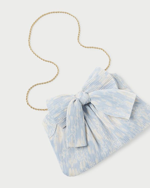 Loeffler Randall Rayne Blue Floral Bow Clutch