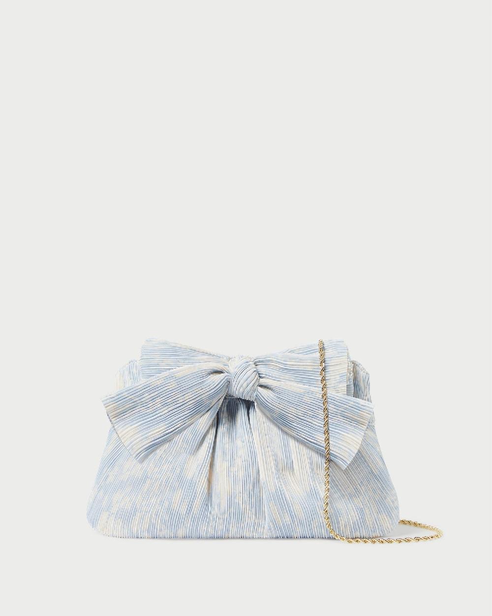 loeffler randall Rayne Blue Floral Bow Clutch